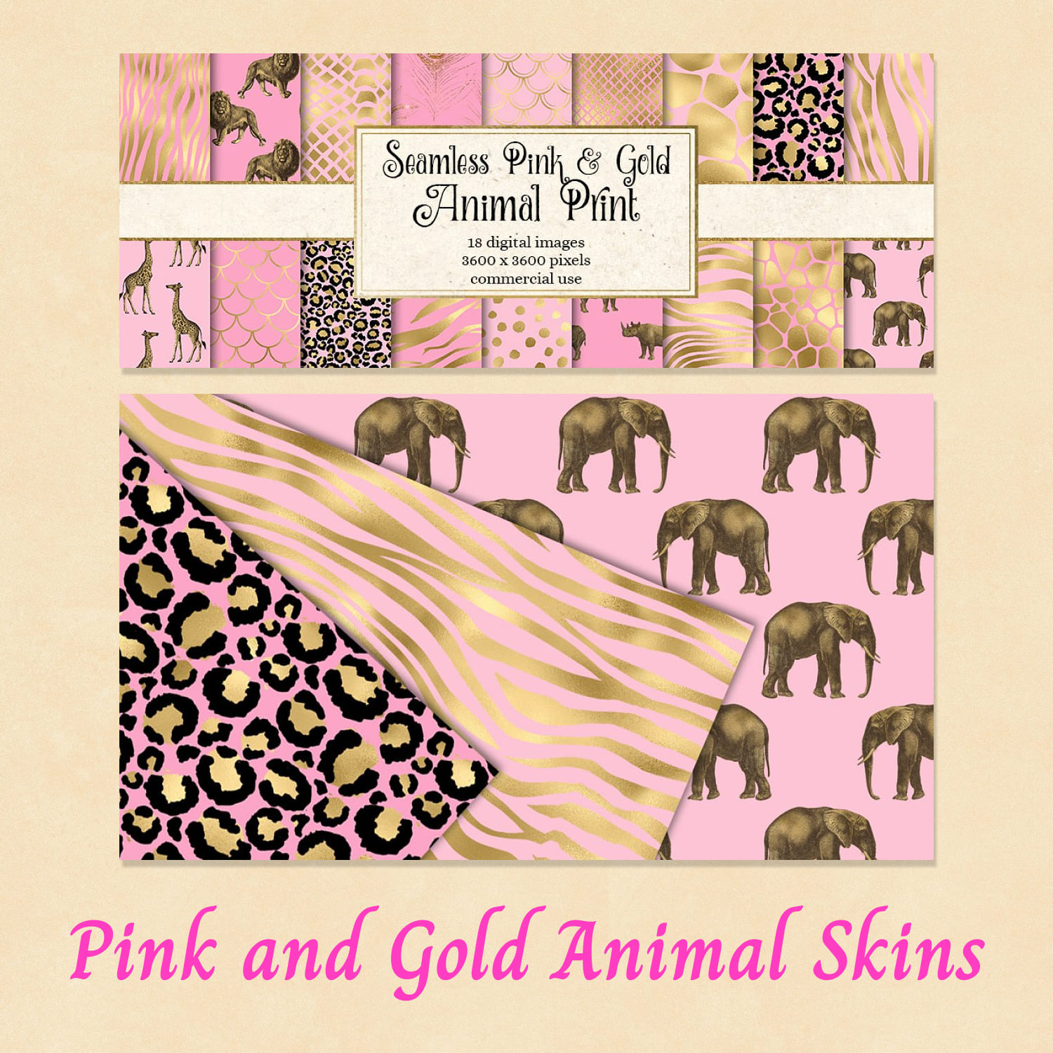 Pink and Gold Animal Skins main cover.