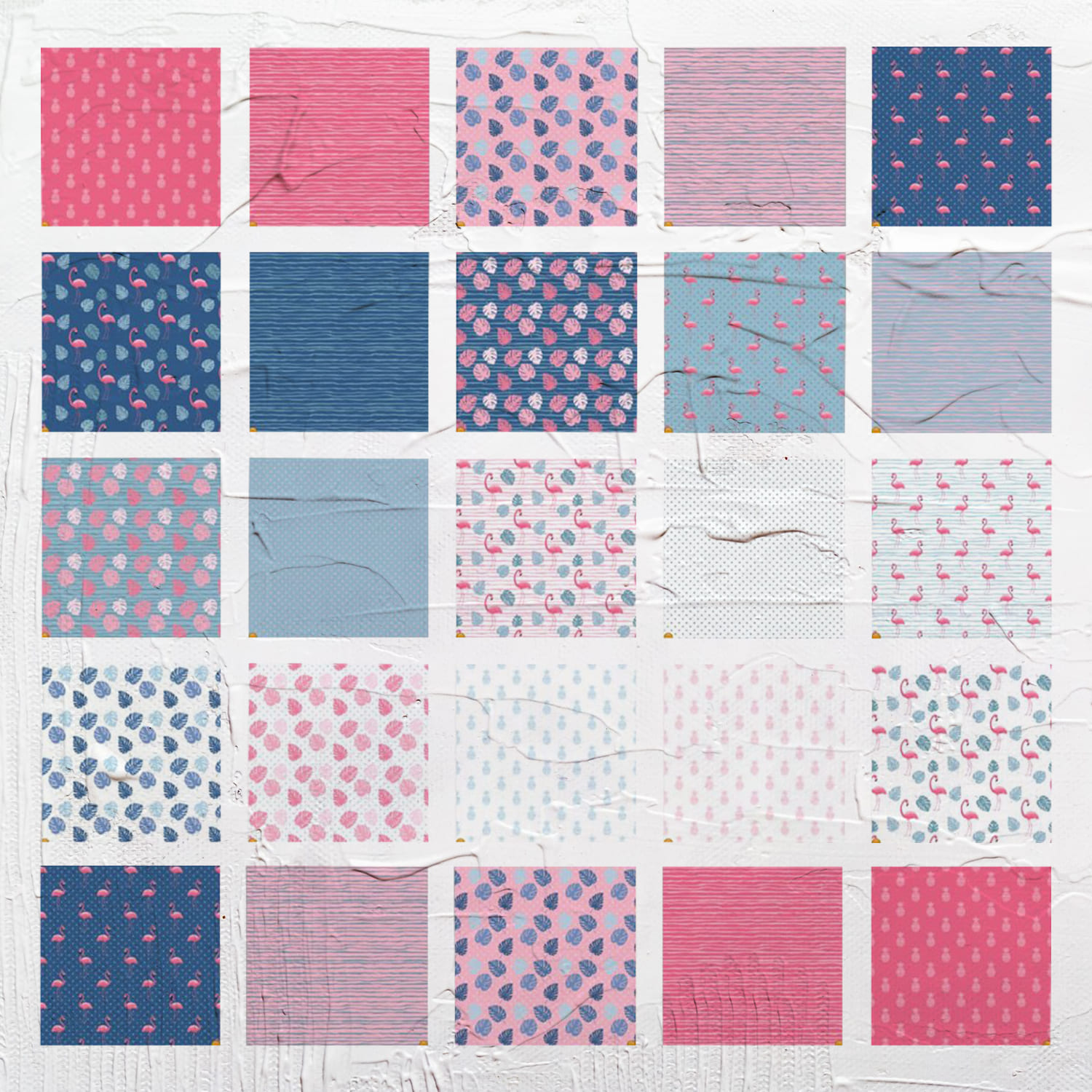Pink & Blue Flamingo Patterns cover.