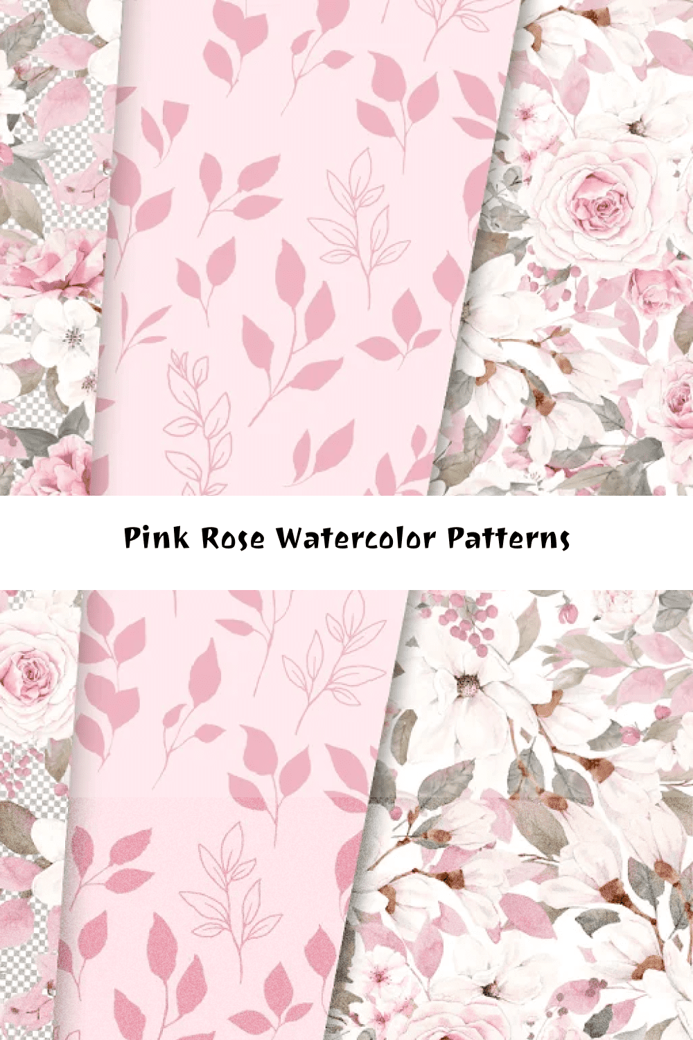 pink rose watercolor patterns 5 1000 1500