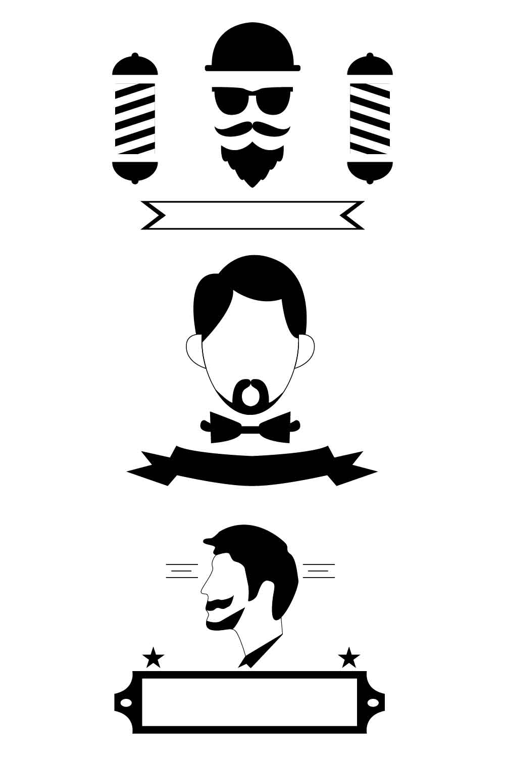 pinterest Barbershop Logo Kit .