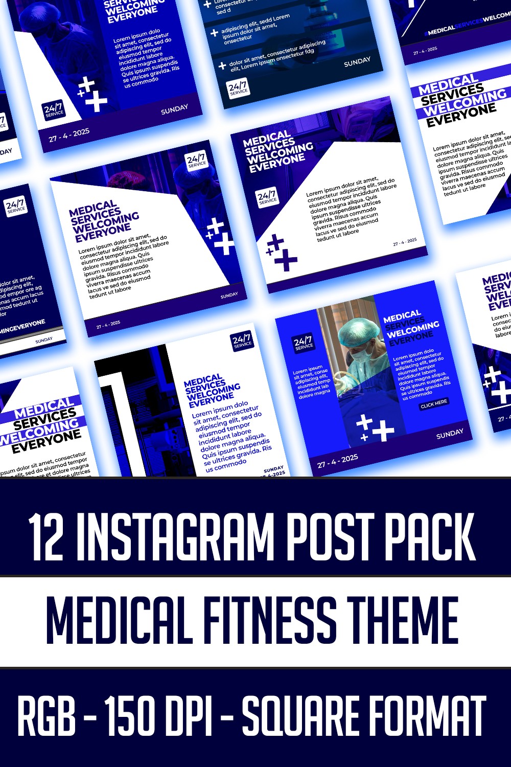 Medical Instagram Post Pack pinterest.