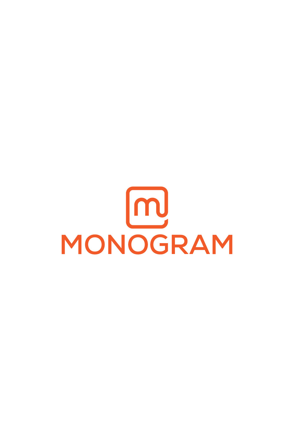 Orange M for logo.