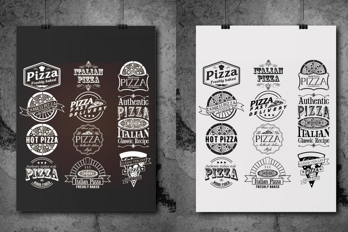 Two options of logos for food business.