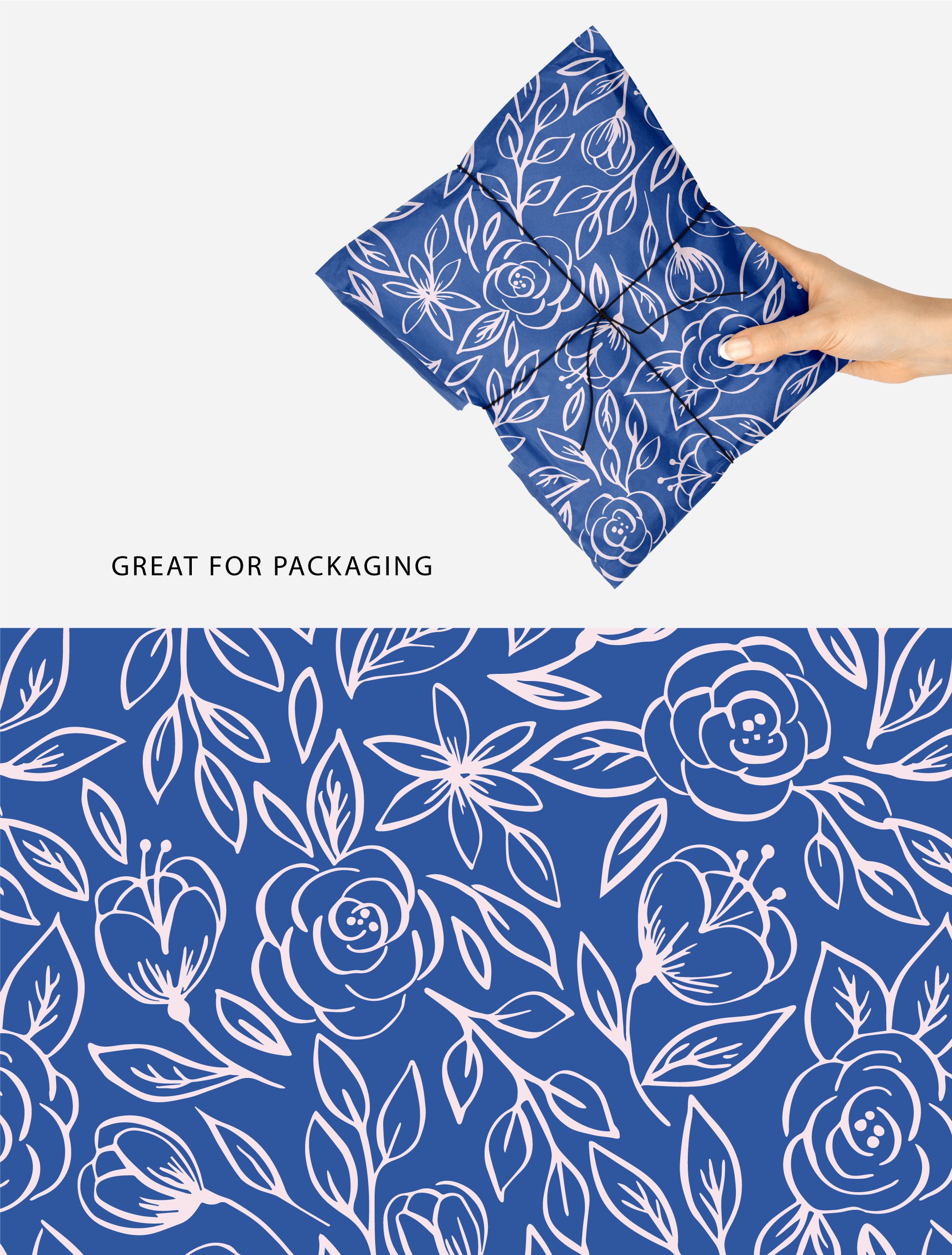 Creative blue wrapper paper.