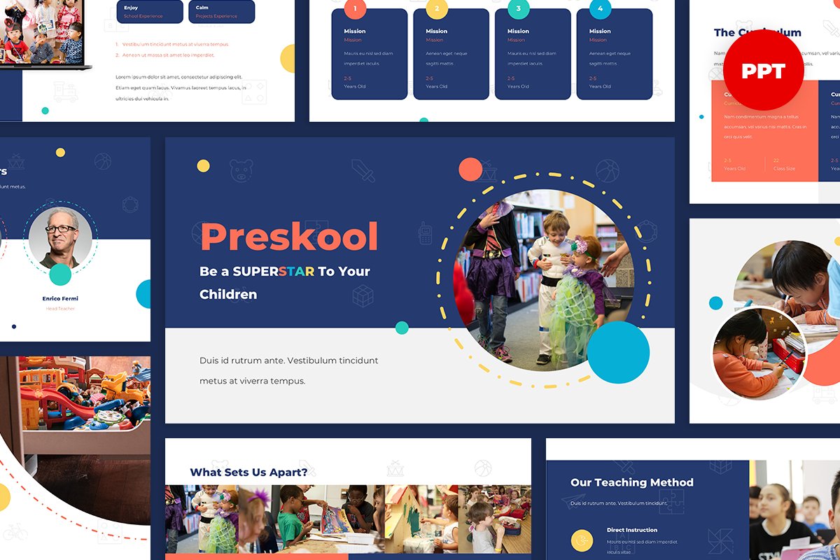 Use this template to show your pre-school or kindergarten on another level.