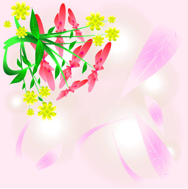 Beautiful Flower pink Patterns