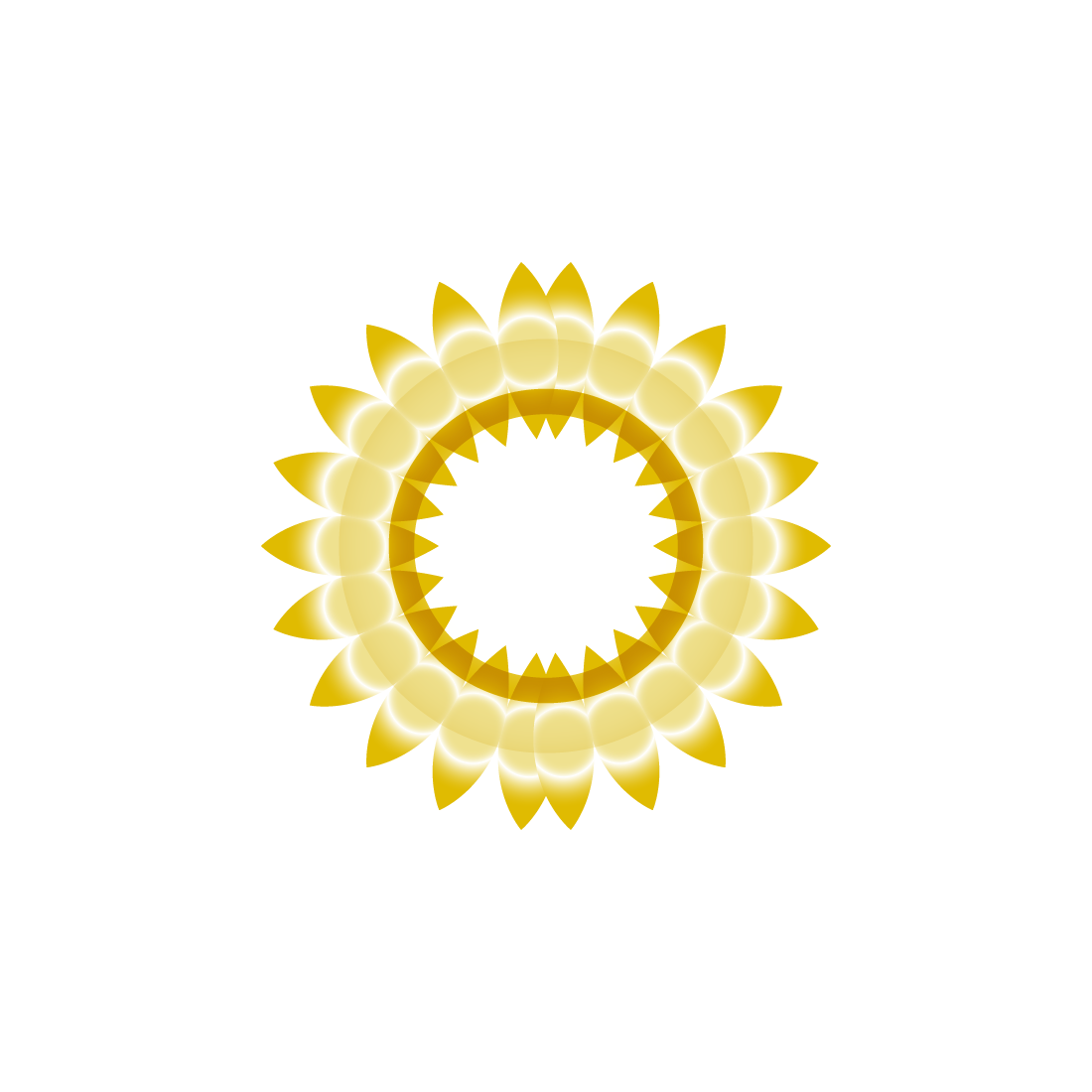 12 Gold Circle Icon or Label