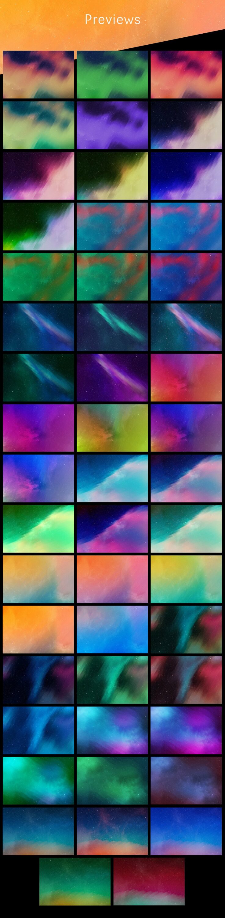 Colorful gradient for different projects.