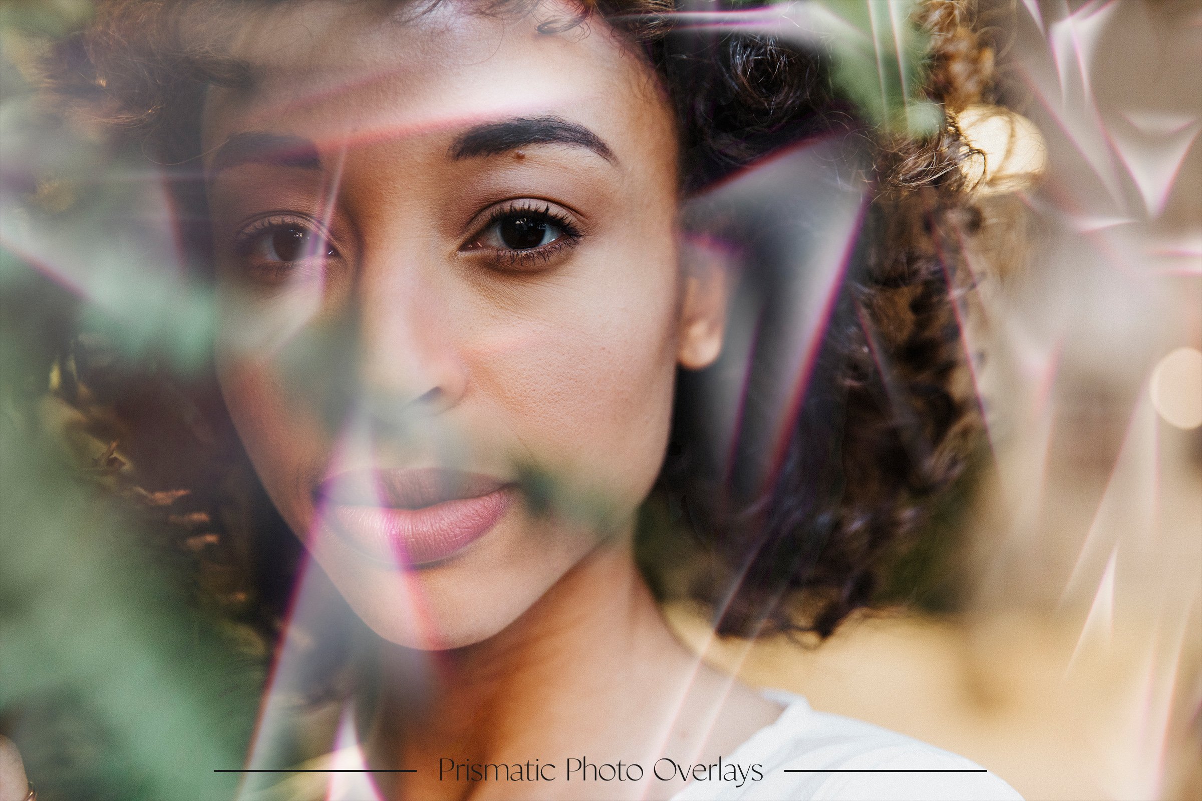 Beautiful girl with prismatic overlay.