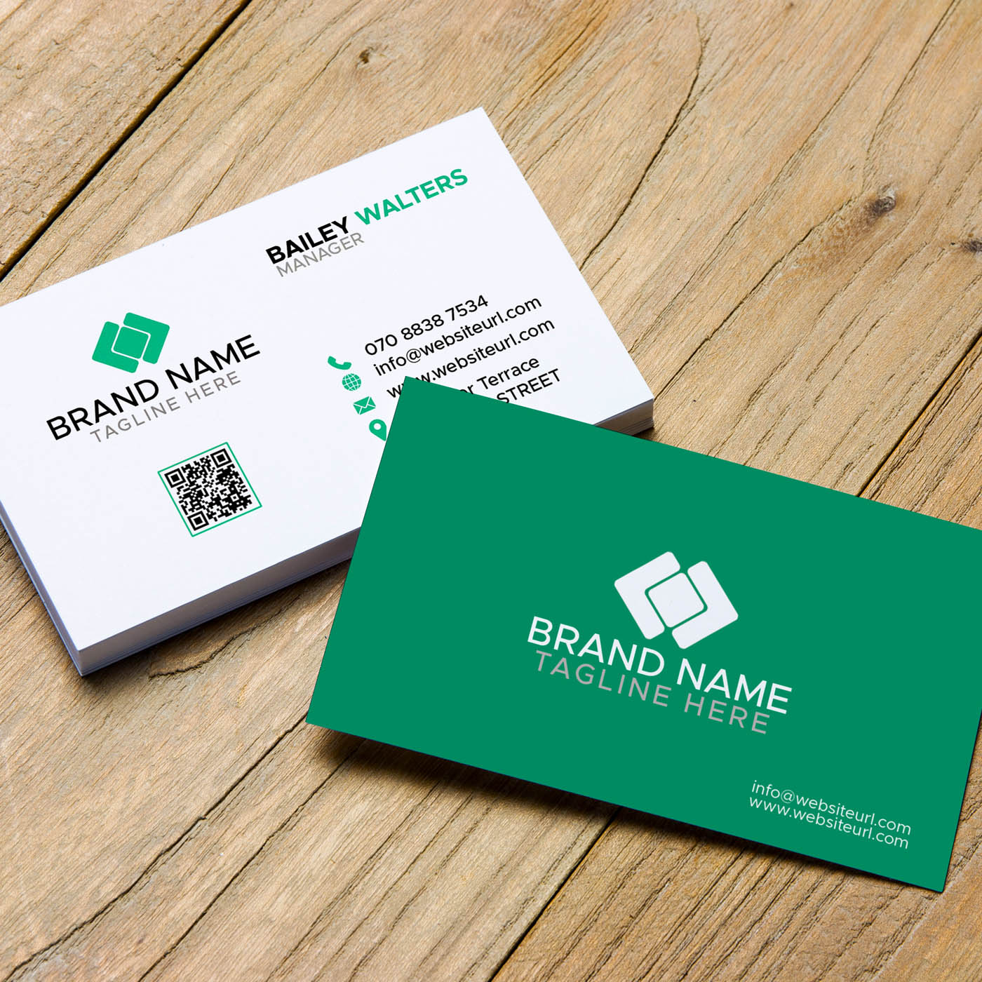 Corporate & Modern Business Card Template In 3 Color.