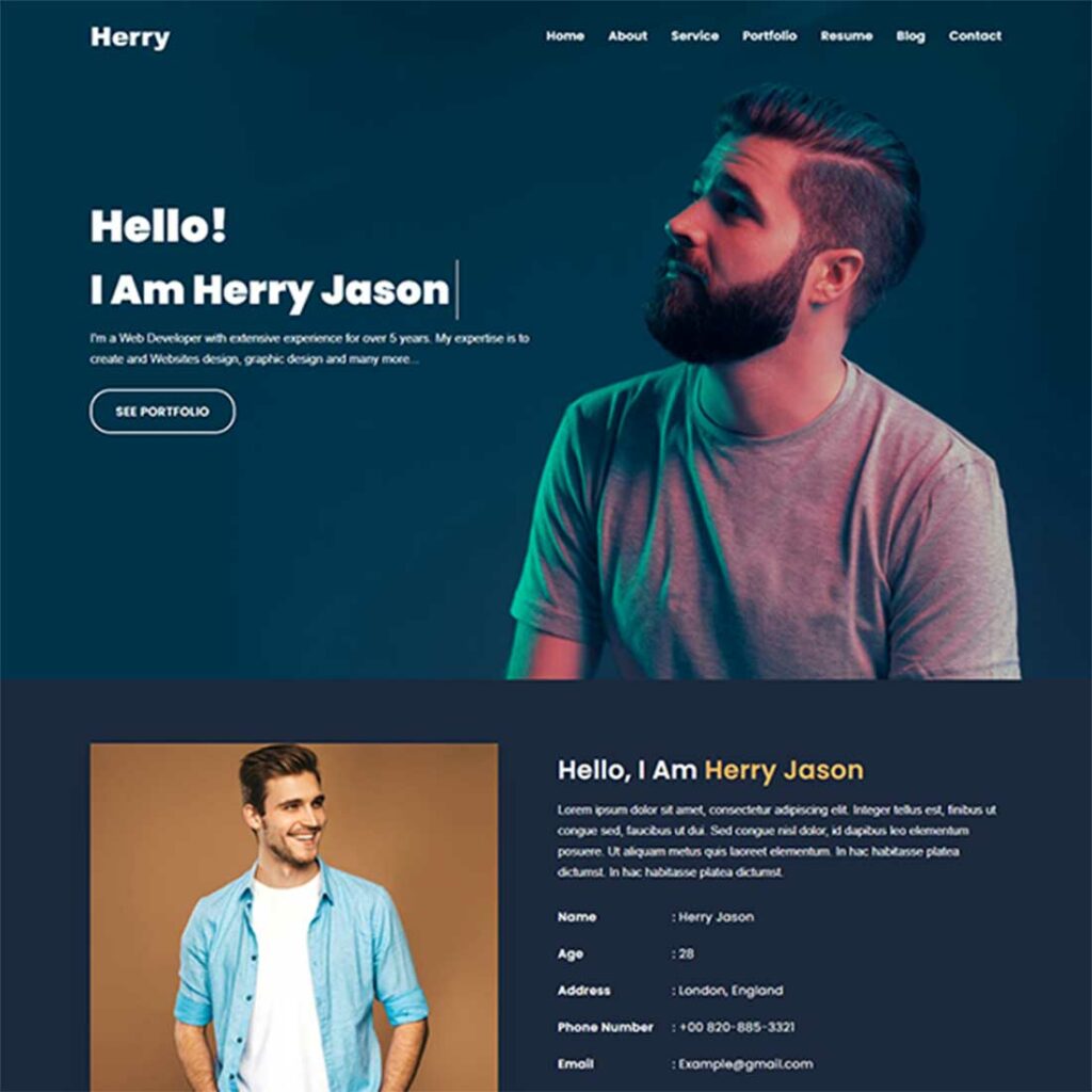 Web Designer Portfolio Resume Template - MasterBundles