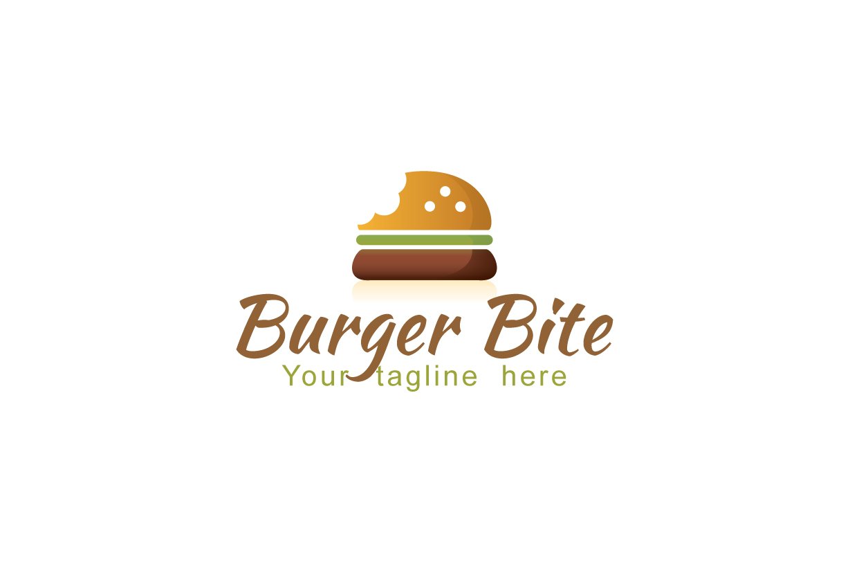 Simple light logo with fast food.