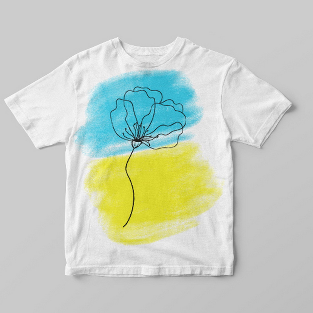 Flowers of Ukraine on t-shirt.