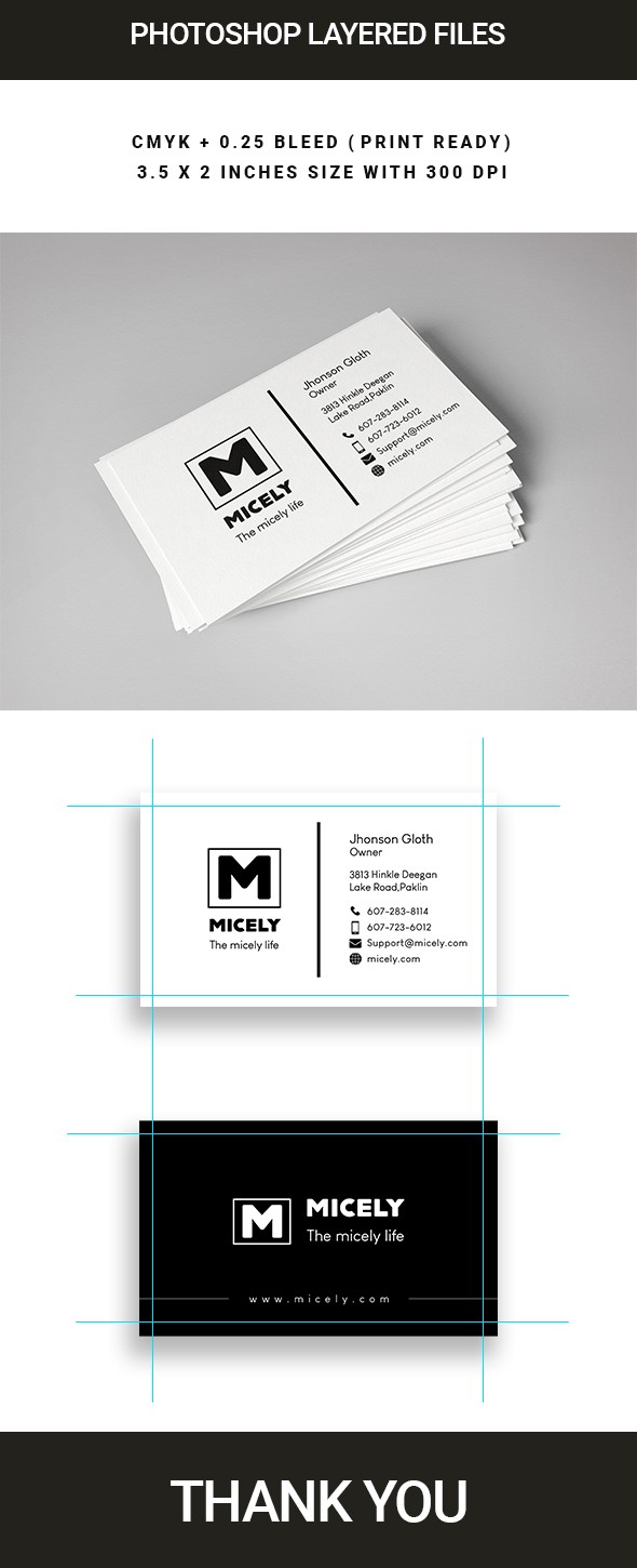 Minimal Simple Modern Business Card preview.