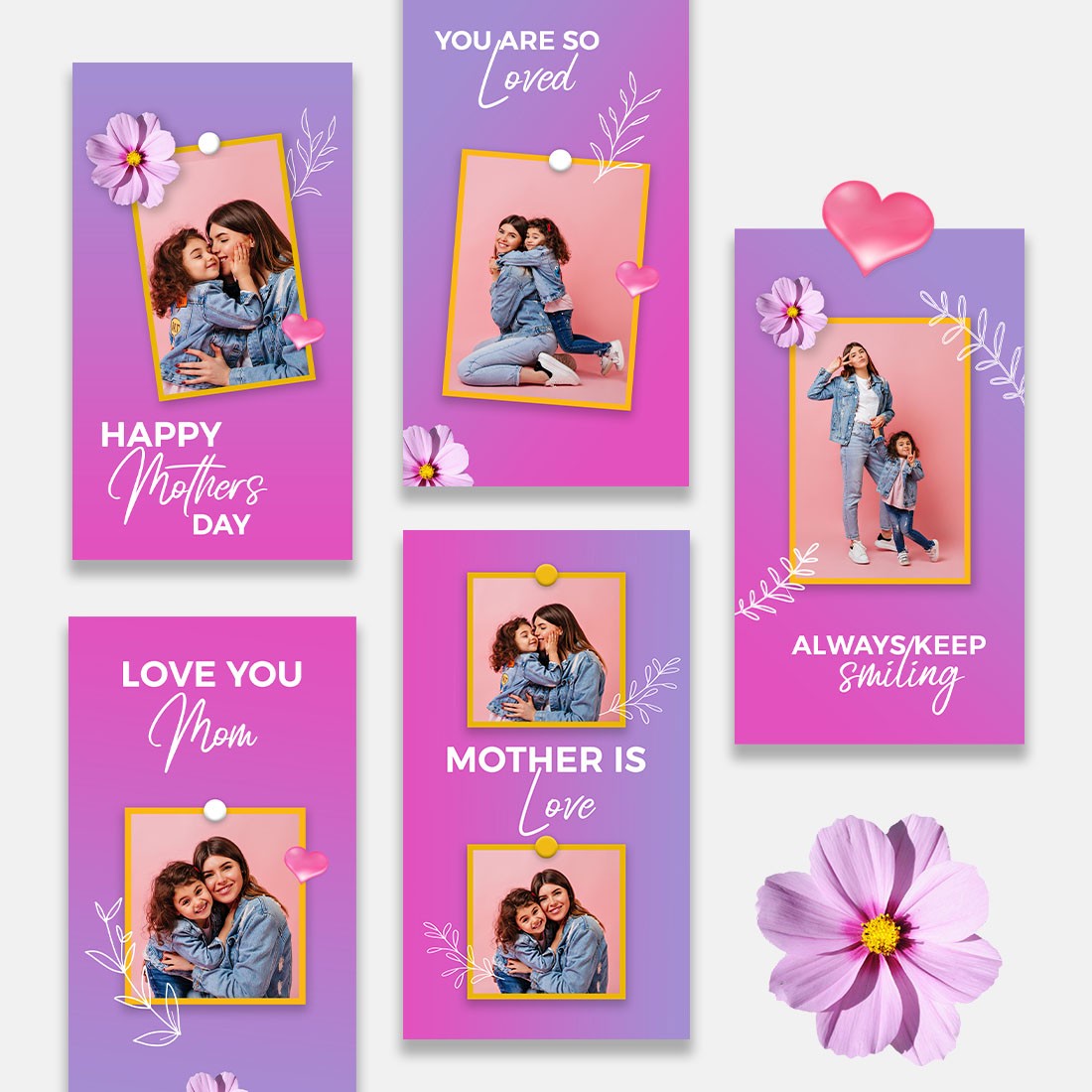 5 Mother's Day Instagram Story Templates cover image.