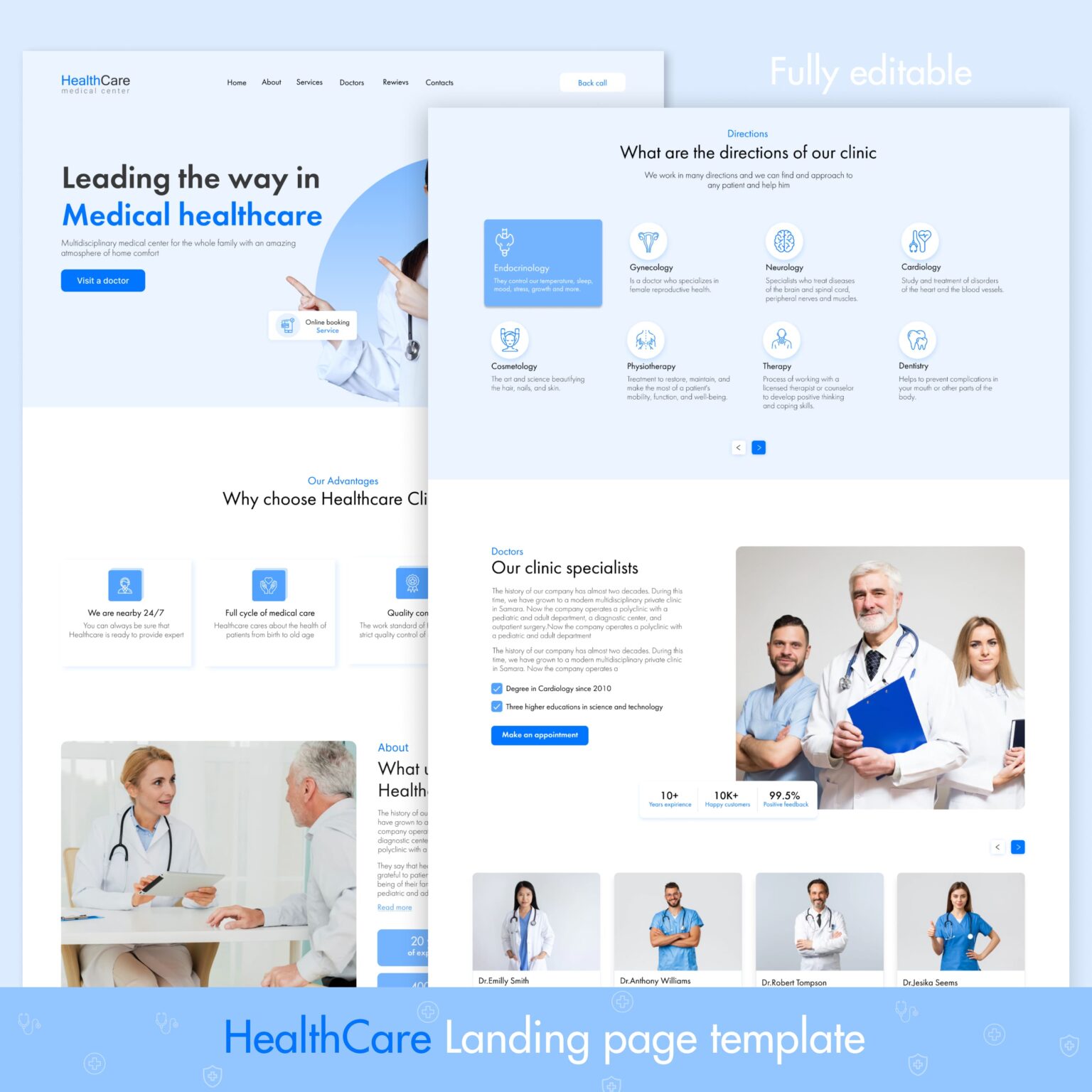 Healthcare Landing Page Template – MasterBundles