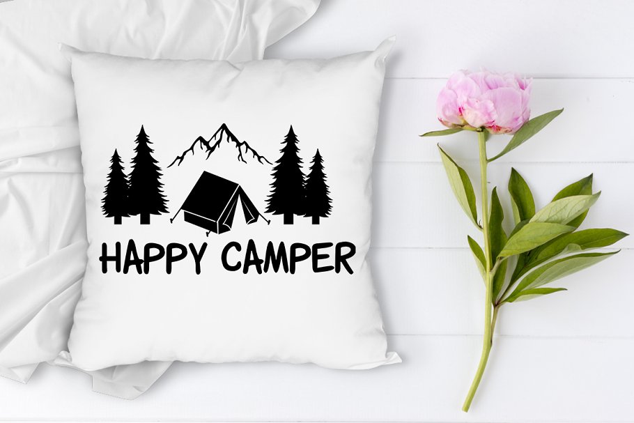 Pillow for happy camper.