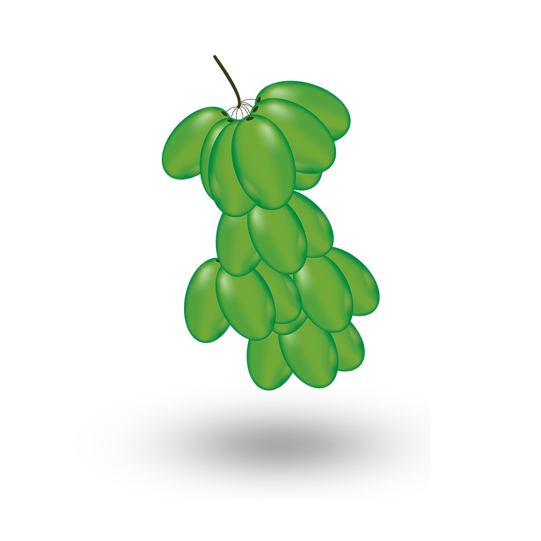 preview grape Mango and Grapes Vector (Fruits).