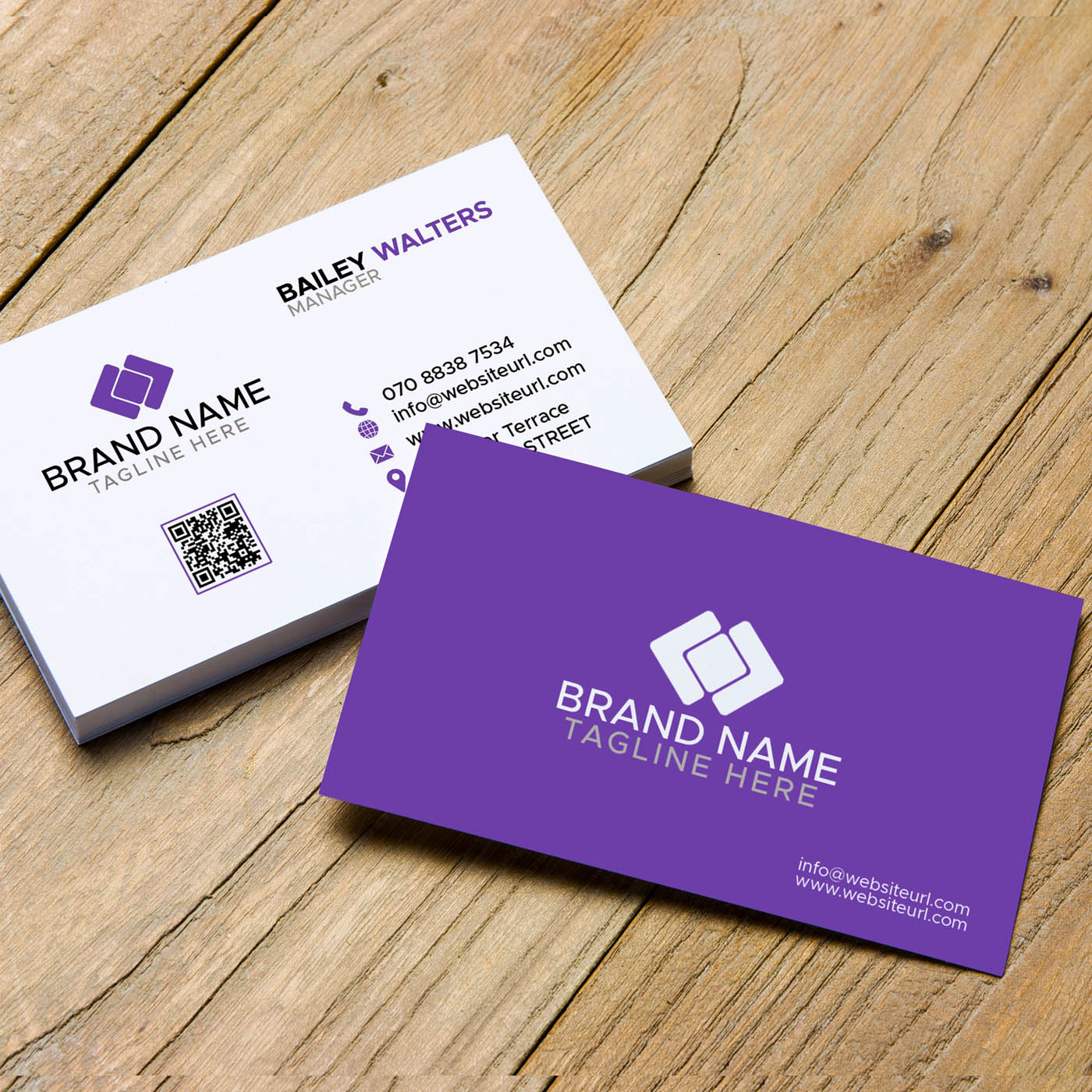 Corporate & Modern Business Card Template In 3 Color Variation