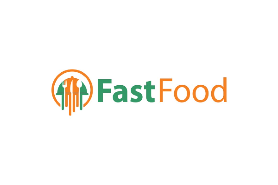 Green and orange logo for food brand.