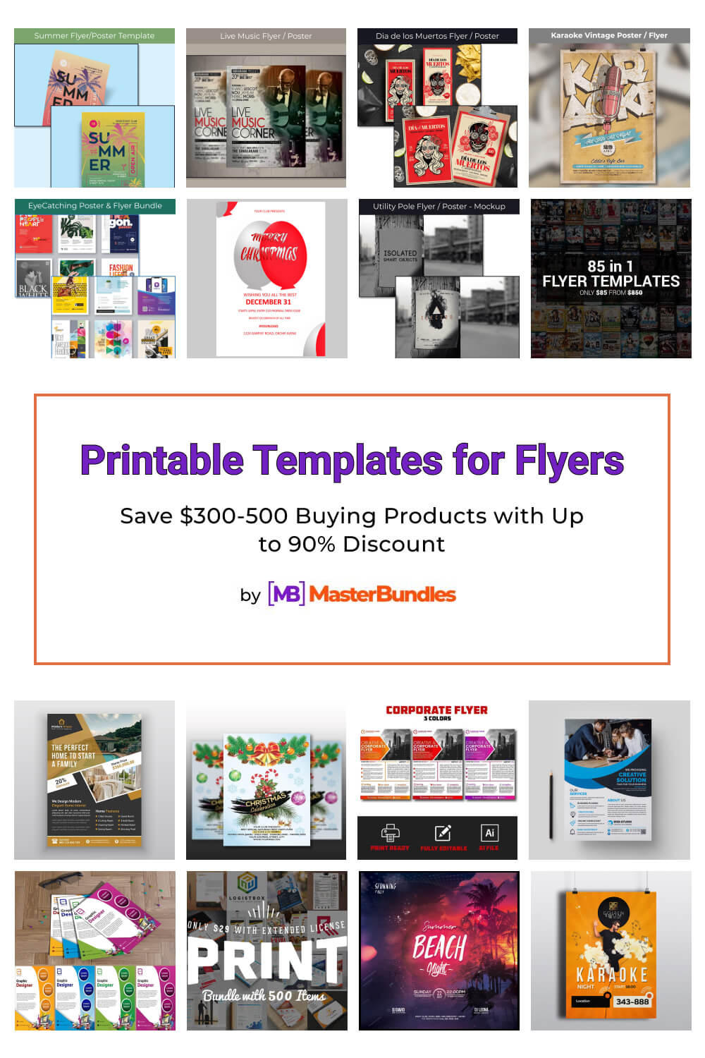 printable templates for flyers pinterest image.