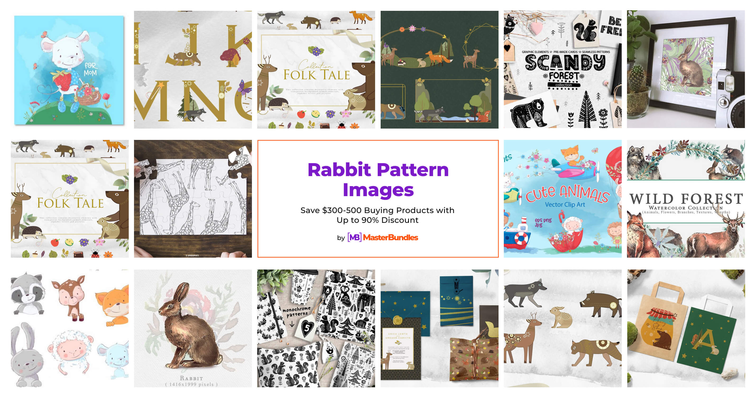 30 Rabbit Pattern Graphic Bundles For 2024 MasterBundles   Rabbit Pattern Images 