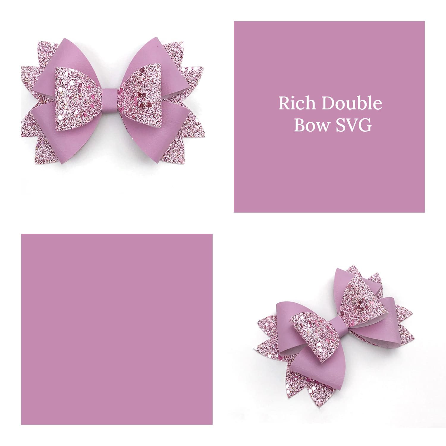 Rich Double Bow SVG cut files, Bow template cover.