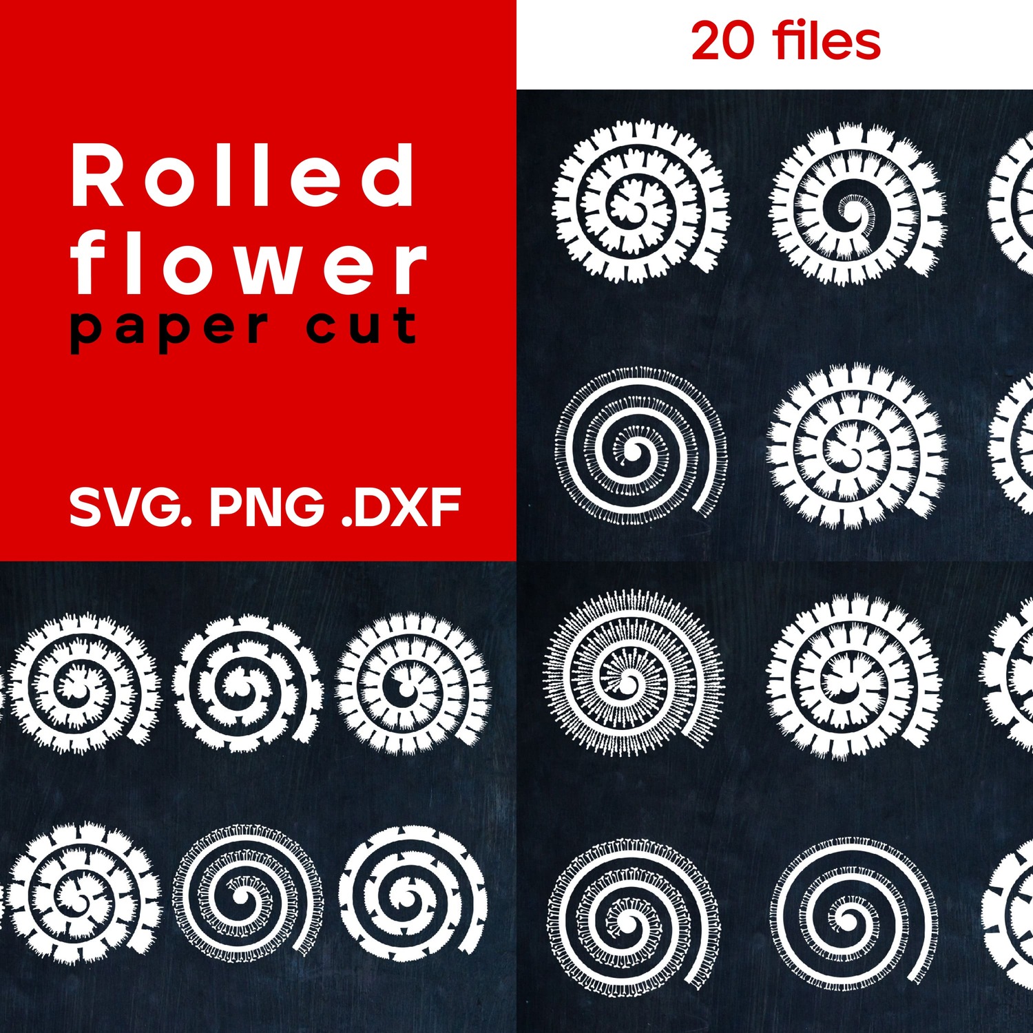 Rolled Flower SVG. Paper Cut cover image.