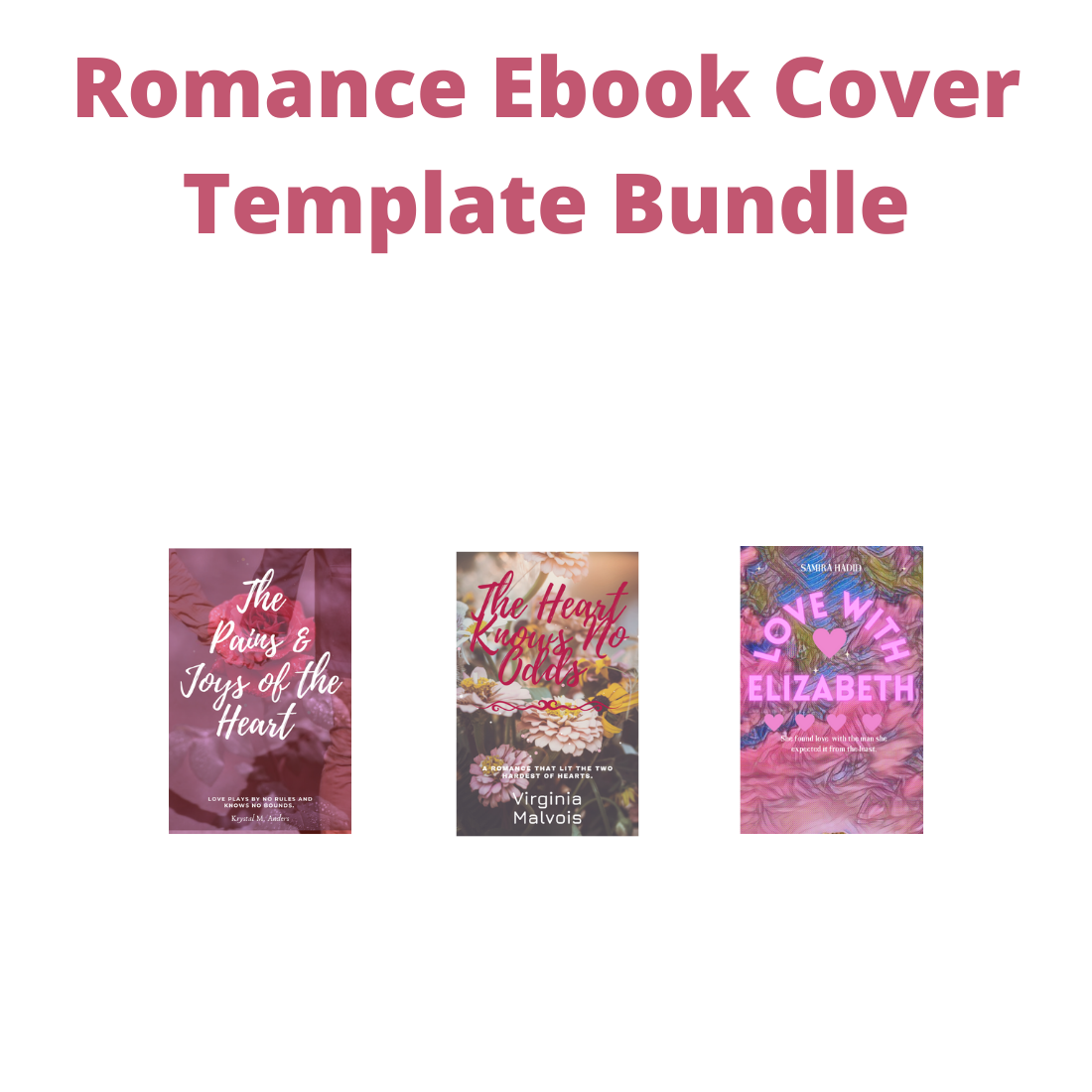romance ebook cover template bundle 1