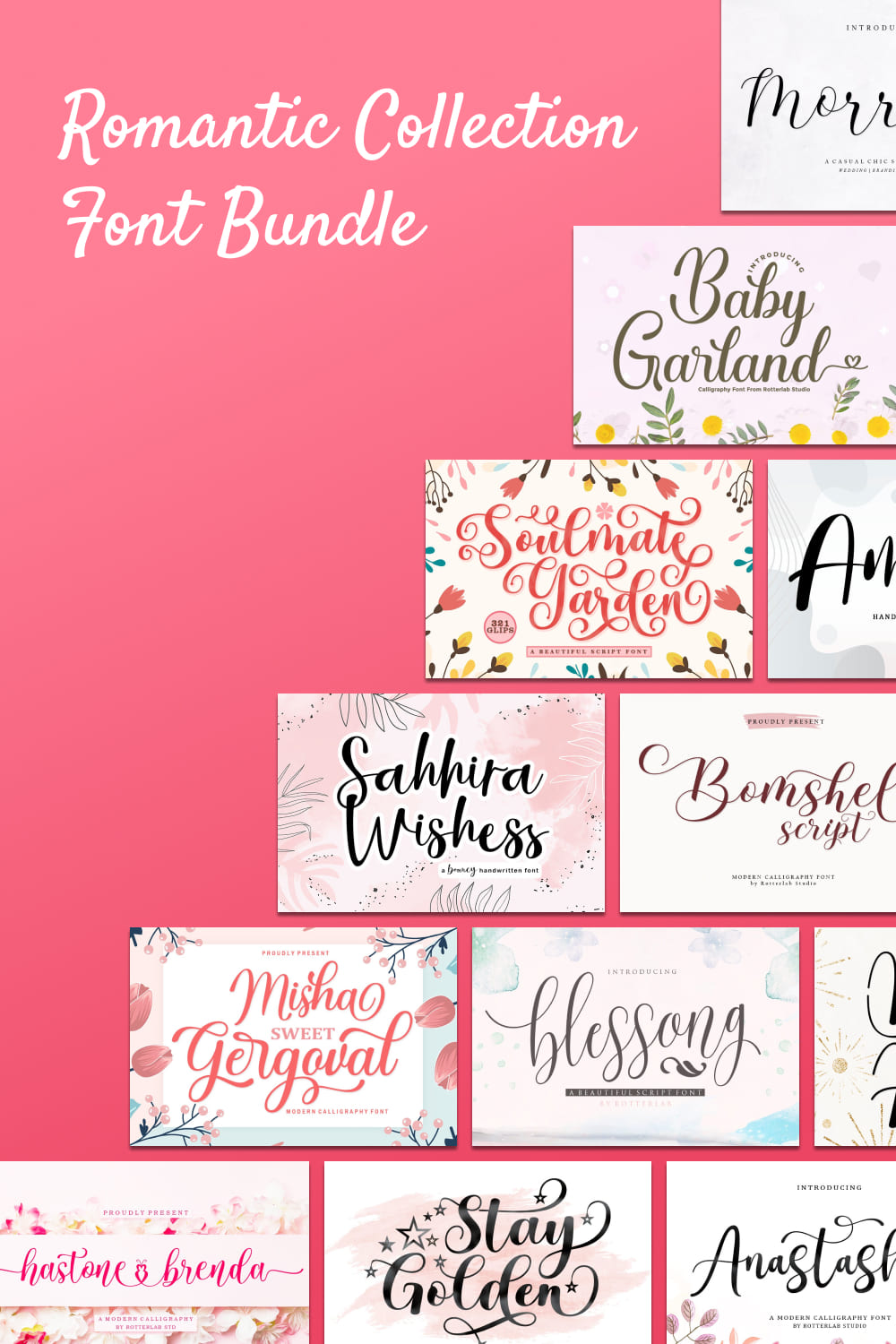 romantic collection font bundle 03