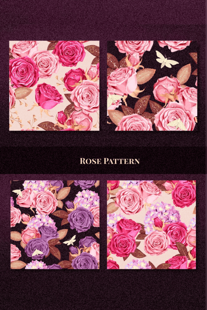 Rose X Pattern 6 Rose Patterns – MasterBundles
