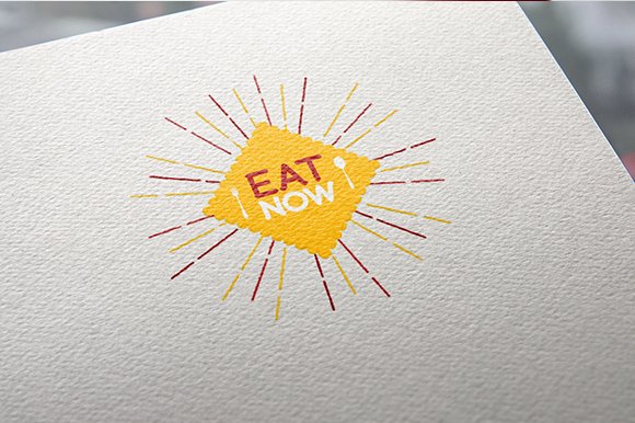Yellow logo for food brand.