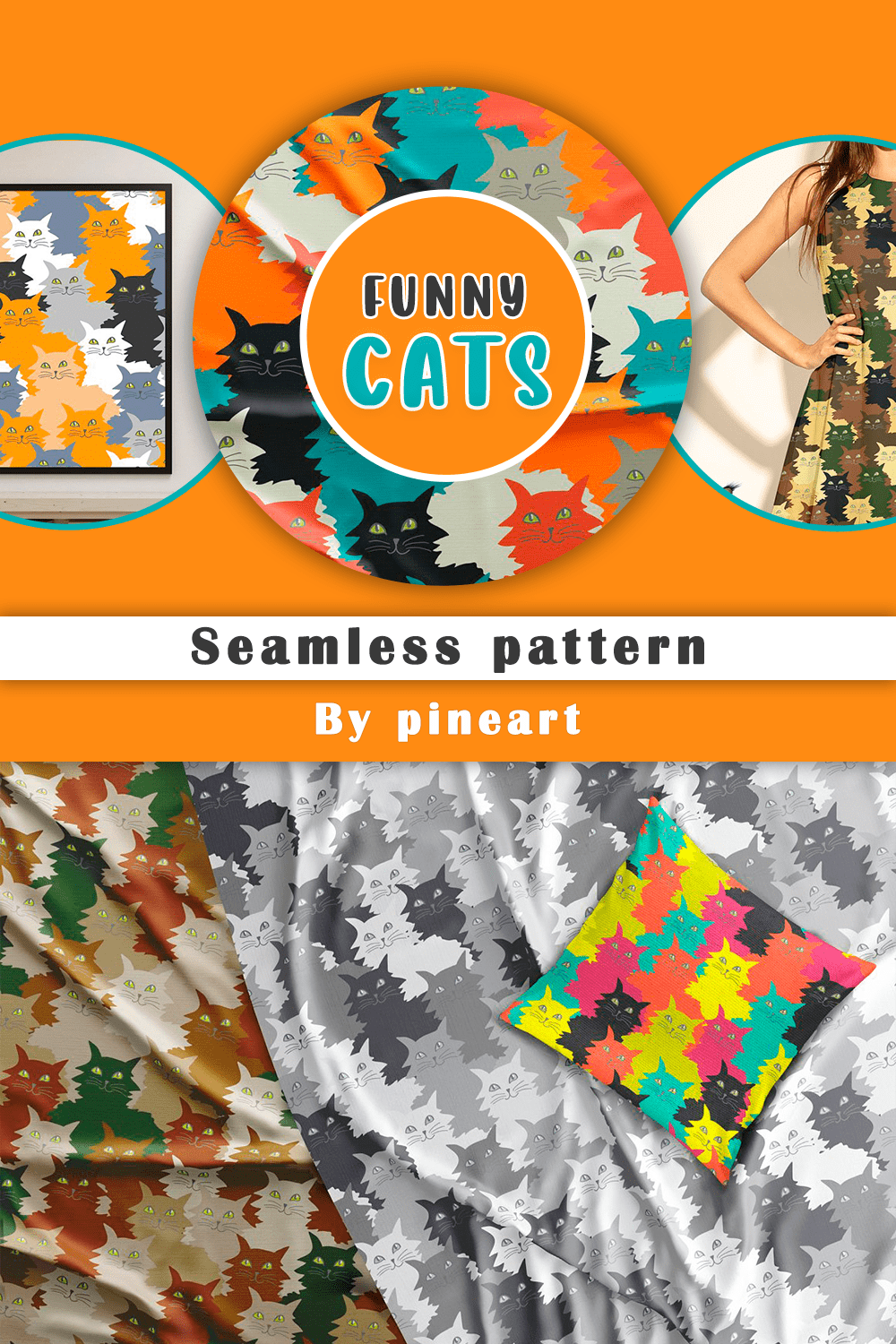 seamless pattern with cats pinterest3