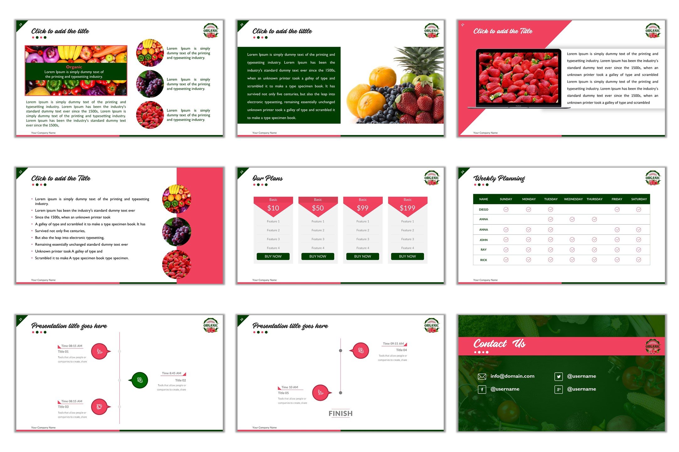 Colorful template for restaurant business.