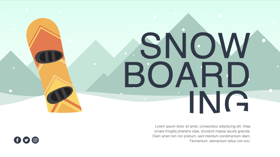 Modern digital snowboarding illustration.