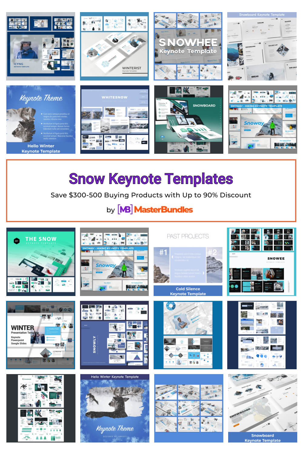 snow keynote templates pinterest image.