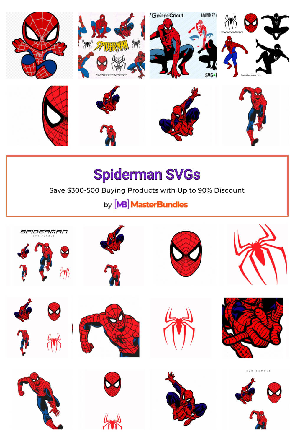 spiderman svgs pinterest image.