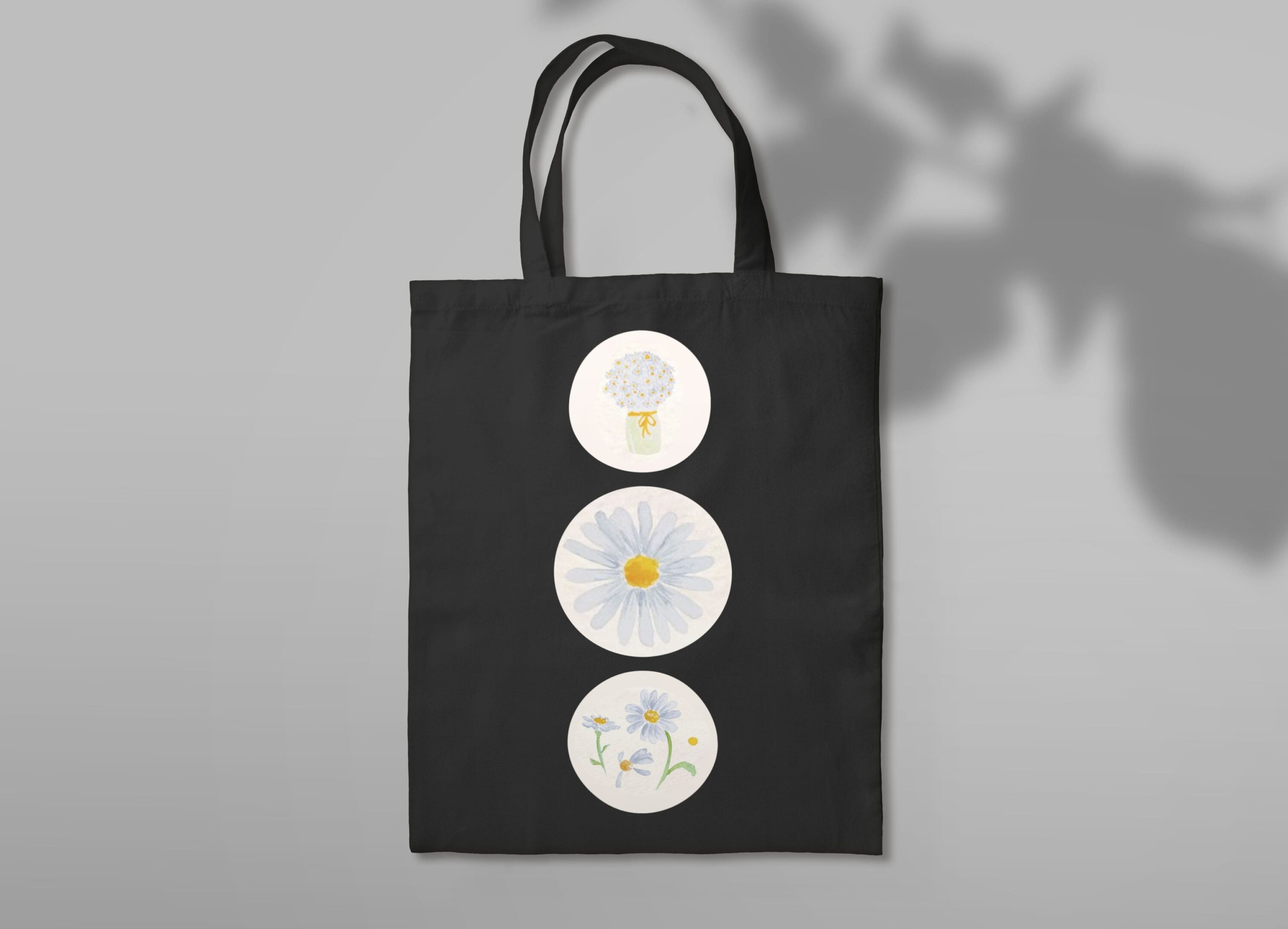 Spring Daisies 60 Watercolor Element - eco bag.