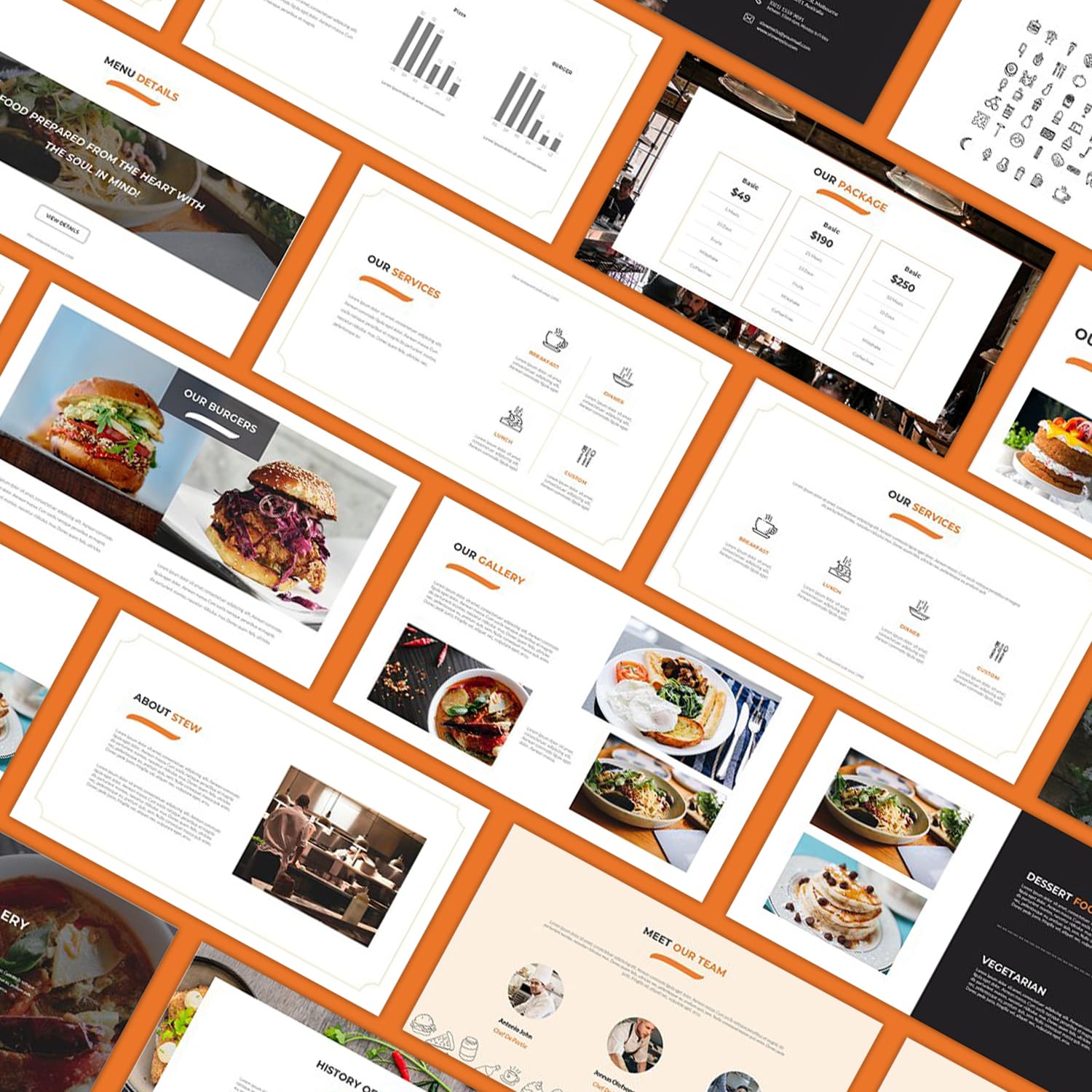 Stew food powerpoint template cover.