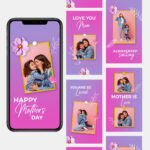 5 Mother's Day Instagram Story Templates main cover.