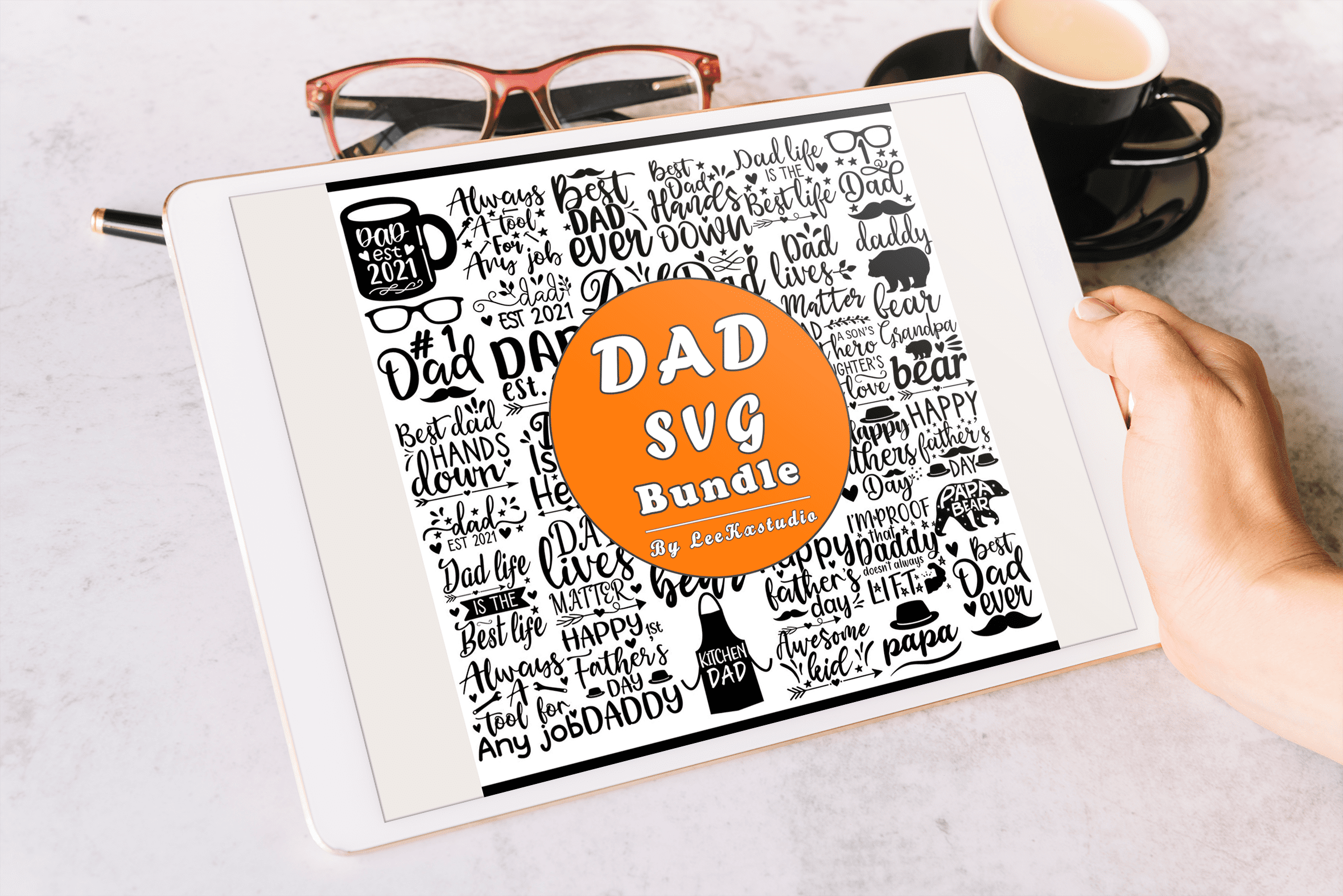 fathers day svg - tablet.