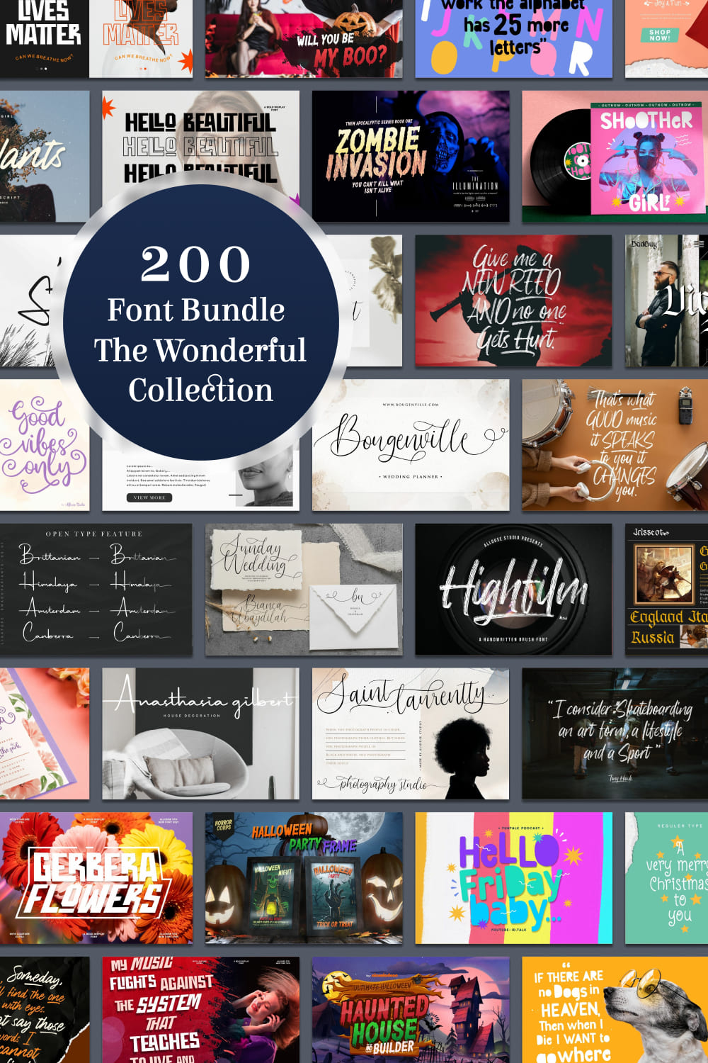 the wonderful collection 200 font bundle 03