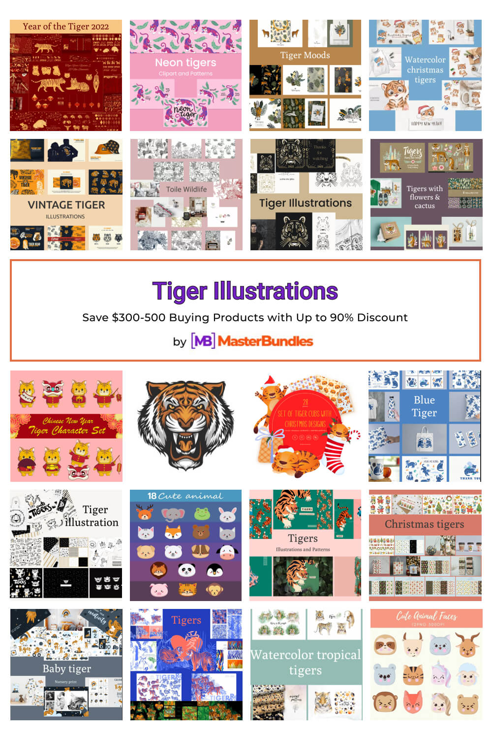tiger illustrations pinterest image.