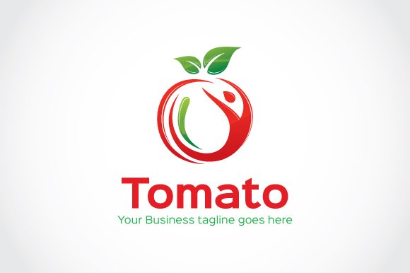 Simple red tomato for logo.