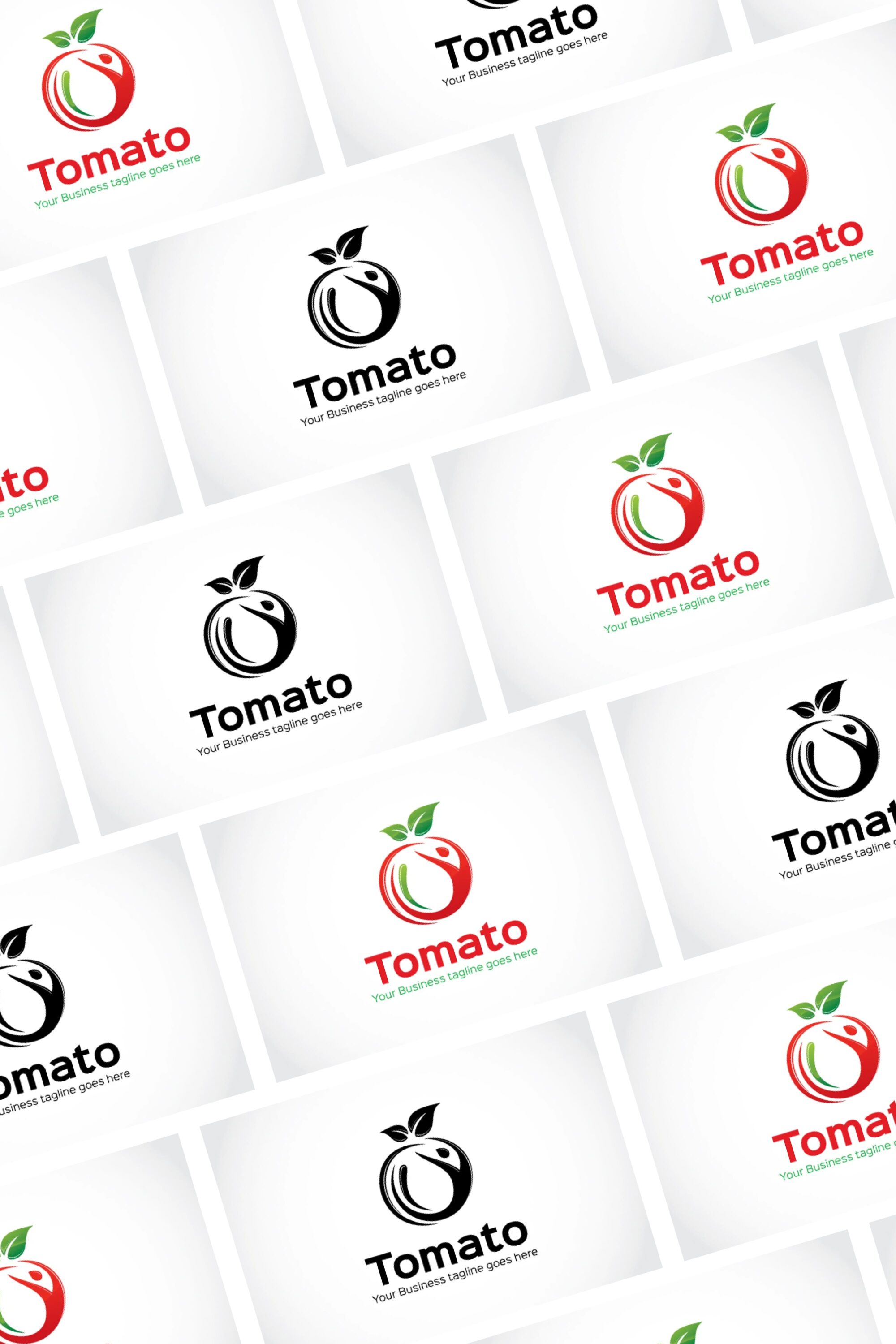 Such a beautiful green logos for tomato.