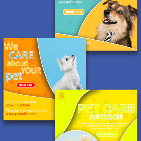 Pet Care Instagram Post Template 