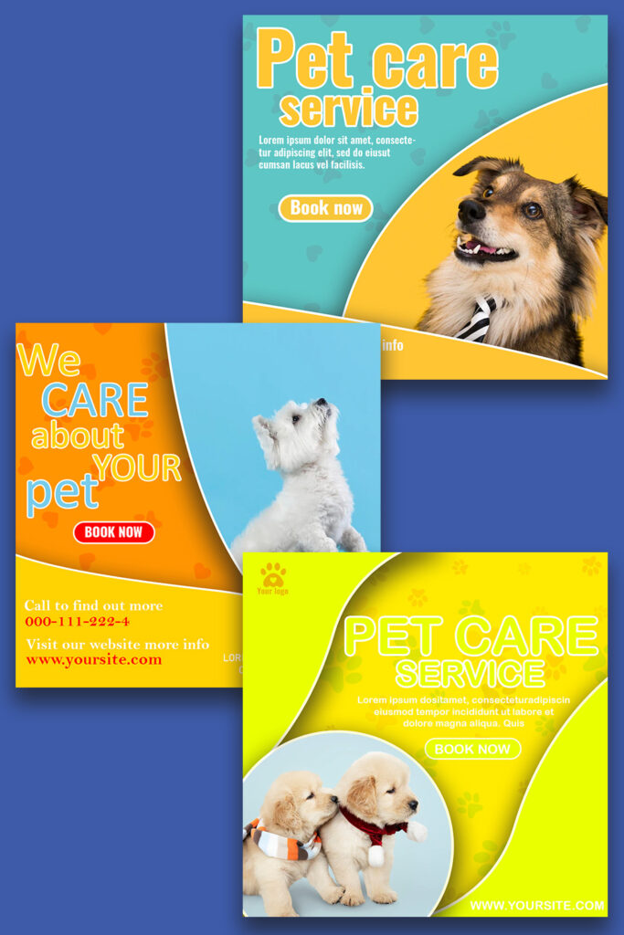 Pet Care Instagram Post Template | MasterBundles