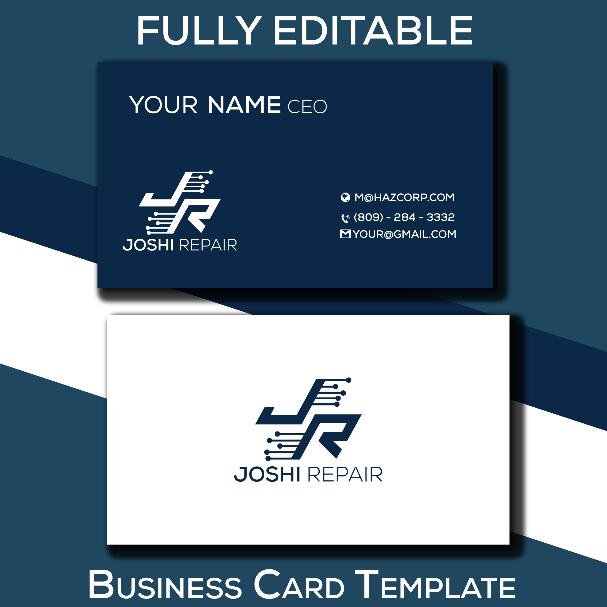 Minimalist Business Card Template (Fully Editable) main cover.