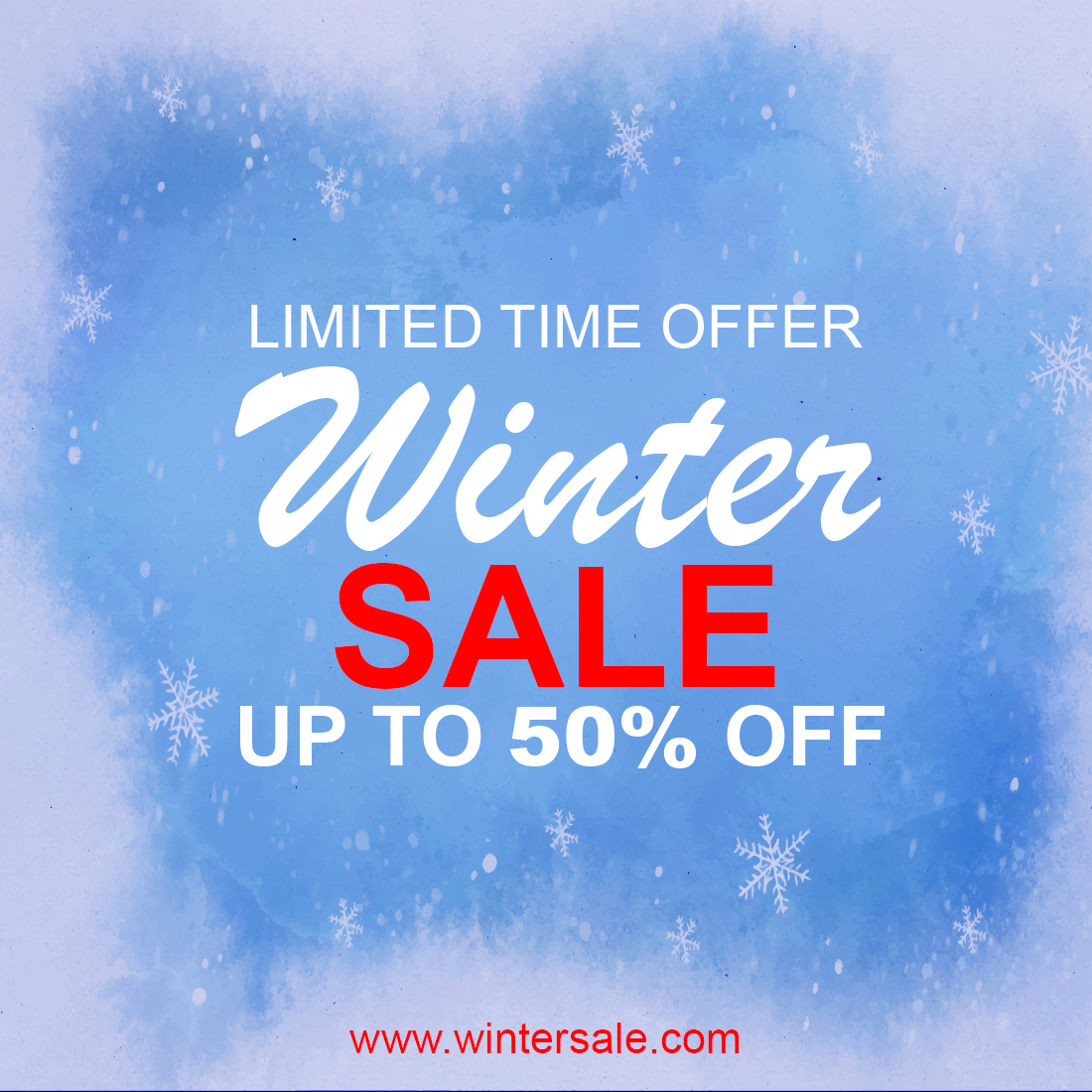 Winter Sale Social Media Post Template Collection cover image.