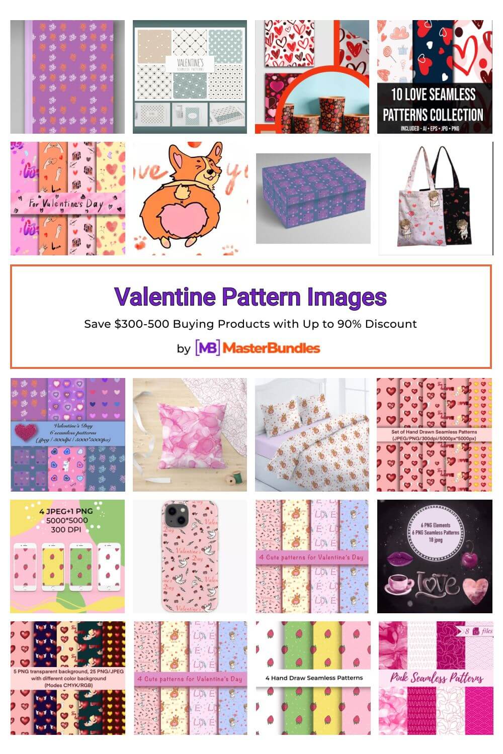 Valentine Pattern Images pinterest image.